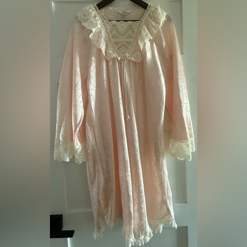 Vintage TJW Pink Lace Nightgown